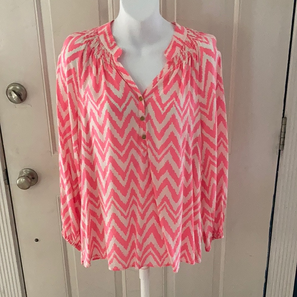 Lilly Pulitzer Elsa Chevron Top